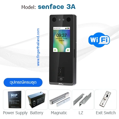 เครื่องทาบบัตรเปิดประตู ZKteco senface 3a  Access Control