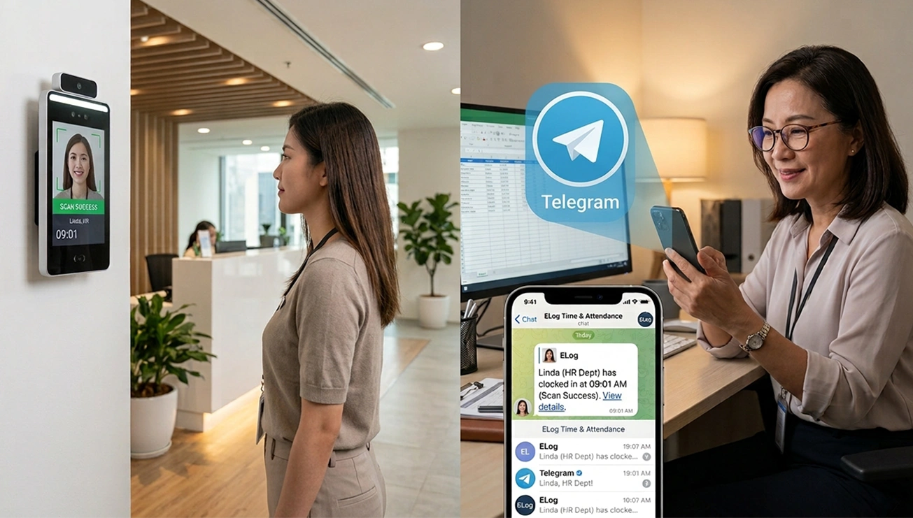 Telegram Notify ระบบแจ้งเตือนการลงเวลาพนักงานผ่าน Telegram