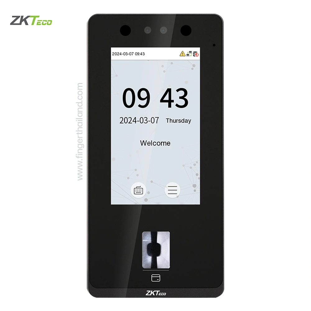 ZKTeco SenseFace 4A เครื่องลงเวลาทำงานออนไลน์ สแกนหน้าและนิ้วมือ
