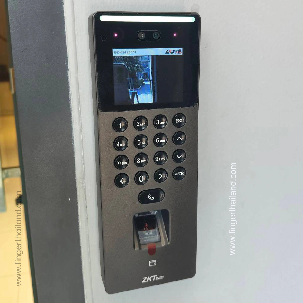 ZKTeco SenseFace 2A เครื่องลงเวลาทำงานออนไลน์ สแกนหน้าและนิ้วมือ