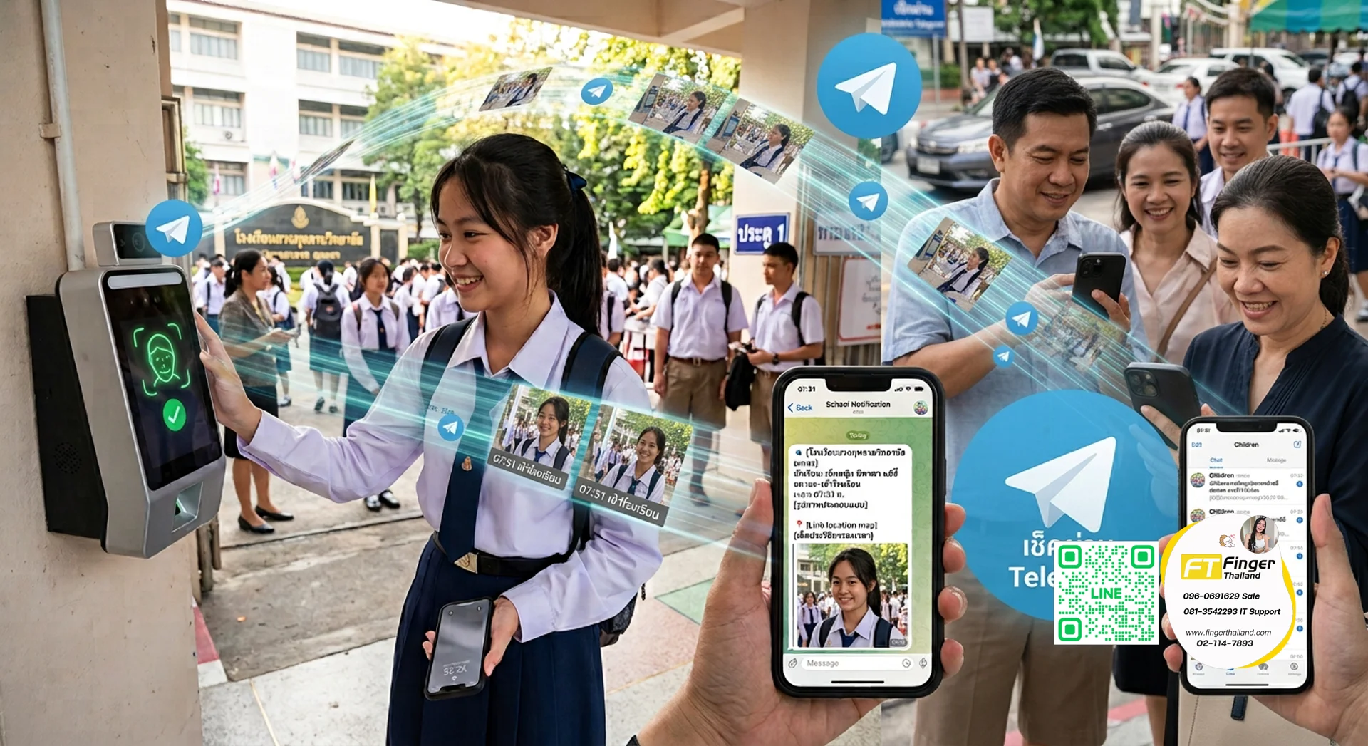 ระบบแจ้งเตือนนักเรียนไปยังมือถือผู้ปกครอง